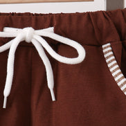 Brown Bear Stripe Embroidered Set