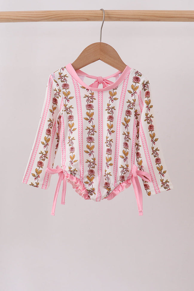 Pink Garden Ruffle Rashguard