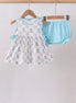 Blue Boots Print Bloomer Set