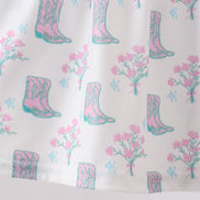 Blue Boots Print Bloomer Set