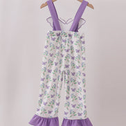 Purple Butterfly Applique Jumpsuit
