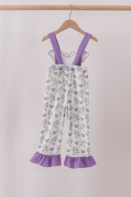 Purple Butterfly Applique Jumpsuit