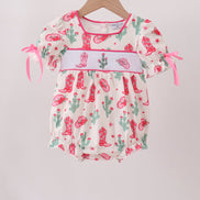 Pink Boots Smocked Bubble