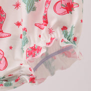 Pink Boots Smocked Bubble