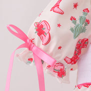 Pink Boots Smocked Dress