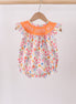 Coral Jesus Loves me Embroidered Floral Bubble