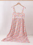 Coral Floral Print Mom Lace Dress