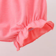Pink Floral Ruffle Bloomer Set