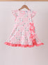 Pink Floral Ruffle Dress