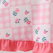 Pink Floral Ruffle Dress