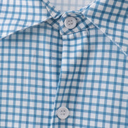 Blue Grid Dad Button Down Shirt