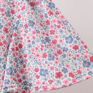 Blue Floral Print Mom Dress