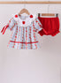 Red Apple Embroidered Bloomer Set