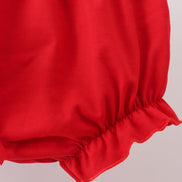 Red Apple Embroidered Bloomer Set