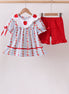 Red Apple Embroidered Set
