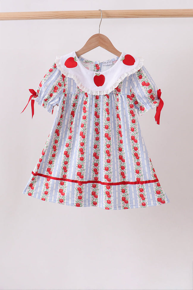 Red Apple Embroidered Dress