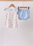 Blue Hydrangea Ruffle Bloomer Set