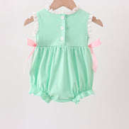 Green Butterfly Smocked Lace Bubble