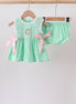 Green Butterfly Smocked Bloomer Set
