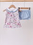 Purple Garden Ruffle Bloomer Set