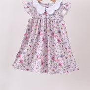 Purple Garden Ruffle Dress