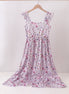 Purple Garden Ruffle Mom Dress