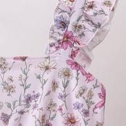 Purple Garden Ruffle Mom Dress