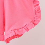 Pink Puppy Applique Ruffle Set