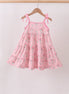 Pink Floral Tiered Dress