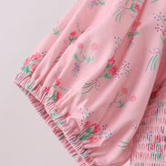 Pink Floral Smocked Mom Dress