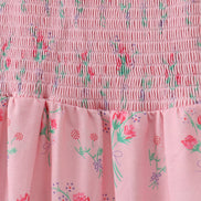 Pink Floral Smocked Mom Dress