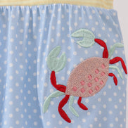 Blue Crab Applique Bubble