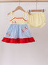 Blue Crab Applique Bloomer Set