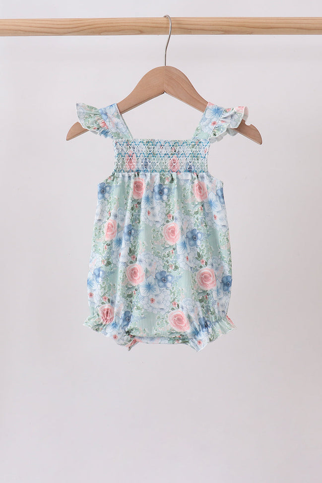 Floral Smocked Bubble
