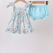 Floral Smocked Bloomer Set