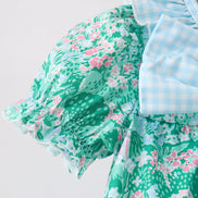 Green house floral Bow Bubble