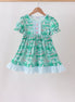 Green house floral Ruffle Dress