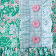 Green house floral Ruffle Dress
