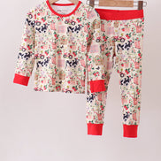 Maroon Farmland Pajama Pants Set