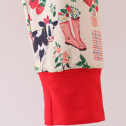 Maroon Farmland Pajama Pants Set