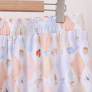 Blue Chicken Bow Bamboo Mom Pajama Pants Set