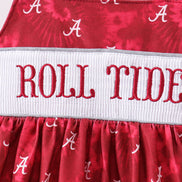 Maroon Alabama Roll Tide Smocked Ruffle Shorts Set