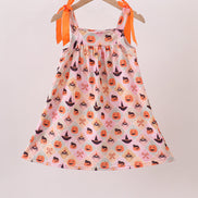 Pumpkin spider bow Dress