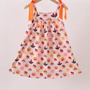 Pumpkin spider bow Dress