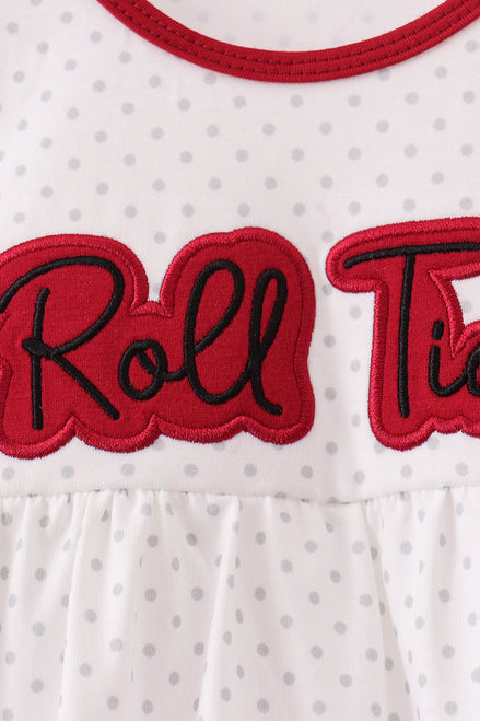Red Alabama Roll Tide Embroidery Bubble