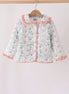 Blue hydrangea ruffle jacket