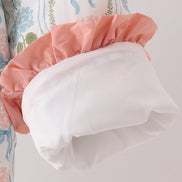 Blue hydrangea ruffle jacket
