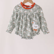 Grey goose applique ruffle bubble