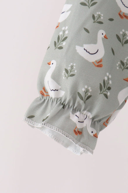 Grey goose applique ruffle bubble