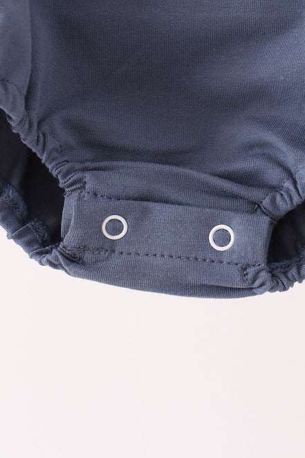 Navy goose applique bubble